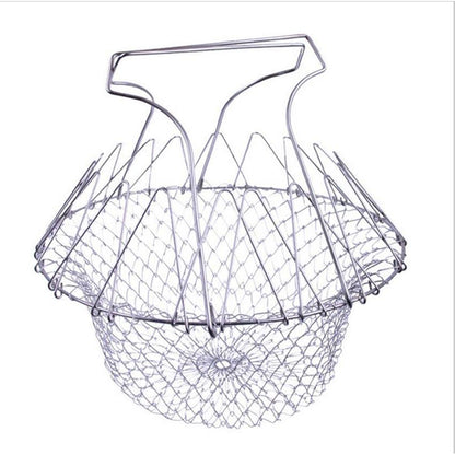 Stainless Steel Foldable Chef Basket Strainer by HitMyNeed