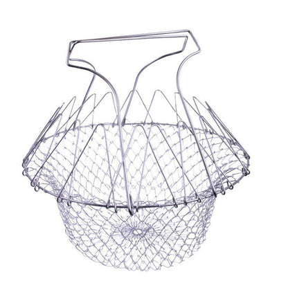 Stainless Steel Foldable Mesh Basket Strainer by HitMyNeed