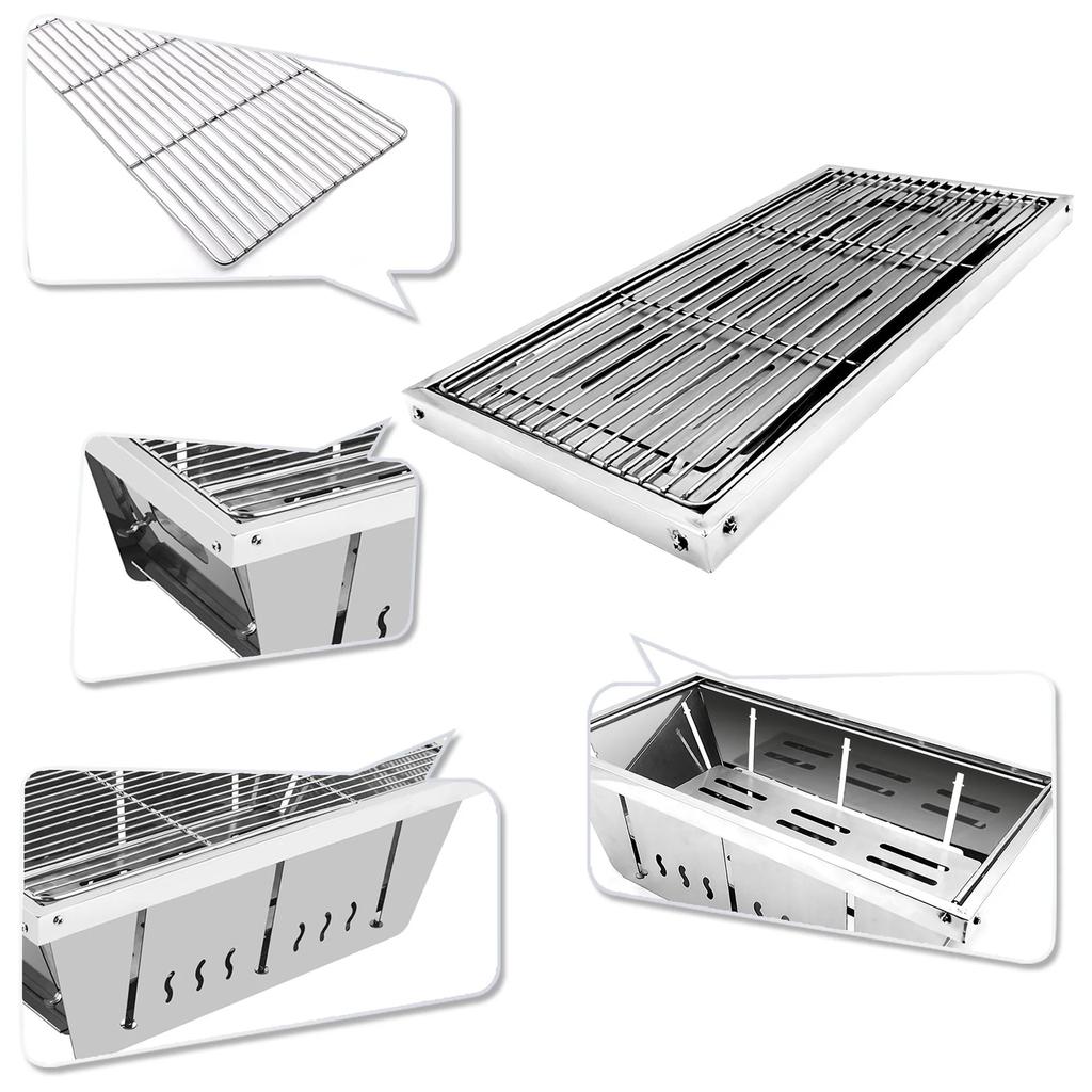 Stainless Steel Folding Camping BBQ Grill Stove by HitMyNeed