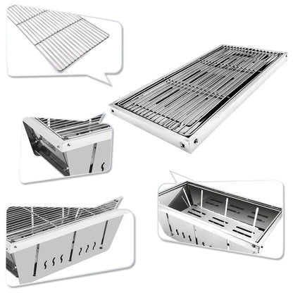Stainless Steel Folding Camping BBQ Grill Stove by HitMyNeed