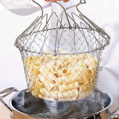 Stainless Steel Folding Frying and Strainer Basket by HitMyNeed