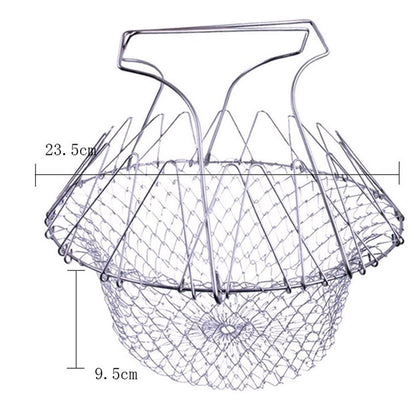 Stainless Steel Folding Frying and Strainer Basket by HitMyNeed