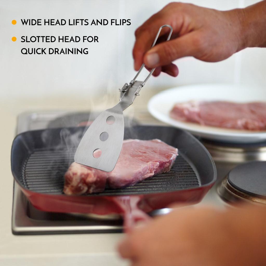Stainless Steel Folding Grill Spatula by HitMyNeed