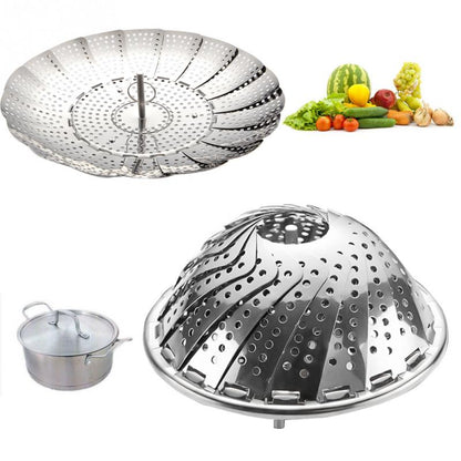 Stainless Steel Folding Steamer Basket by HitMyNeed