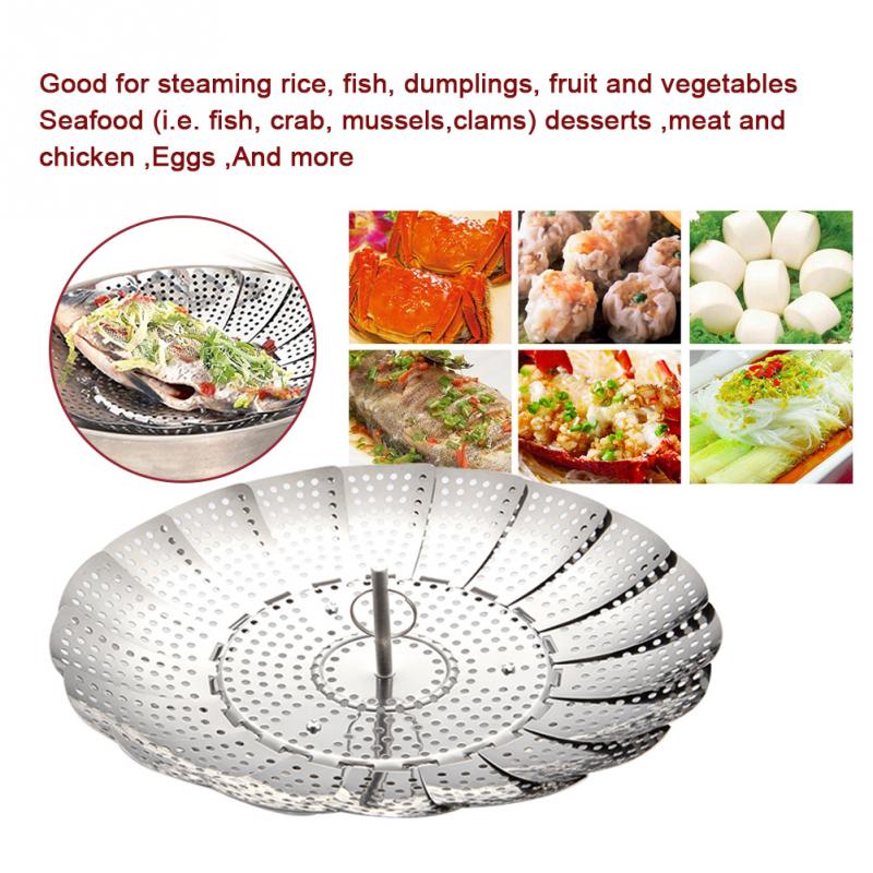Stainless Steel Folding Steamer Basket by HitMyNeed