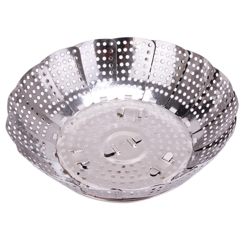 Stainless Steel Folding Steamer Basket 21cm by HitMyNeed