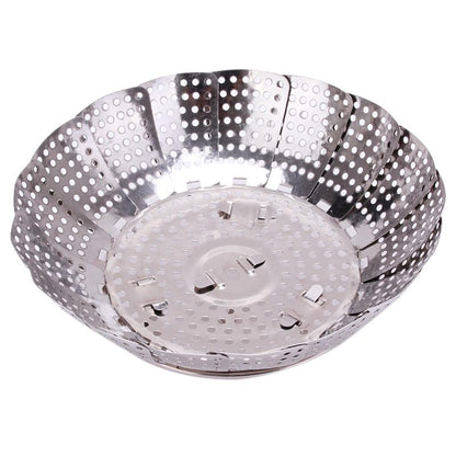 Stainless Steel Folding Steamer Basket 21cm by HitMyNeed