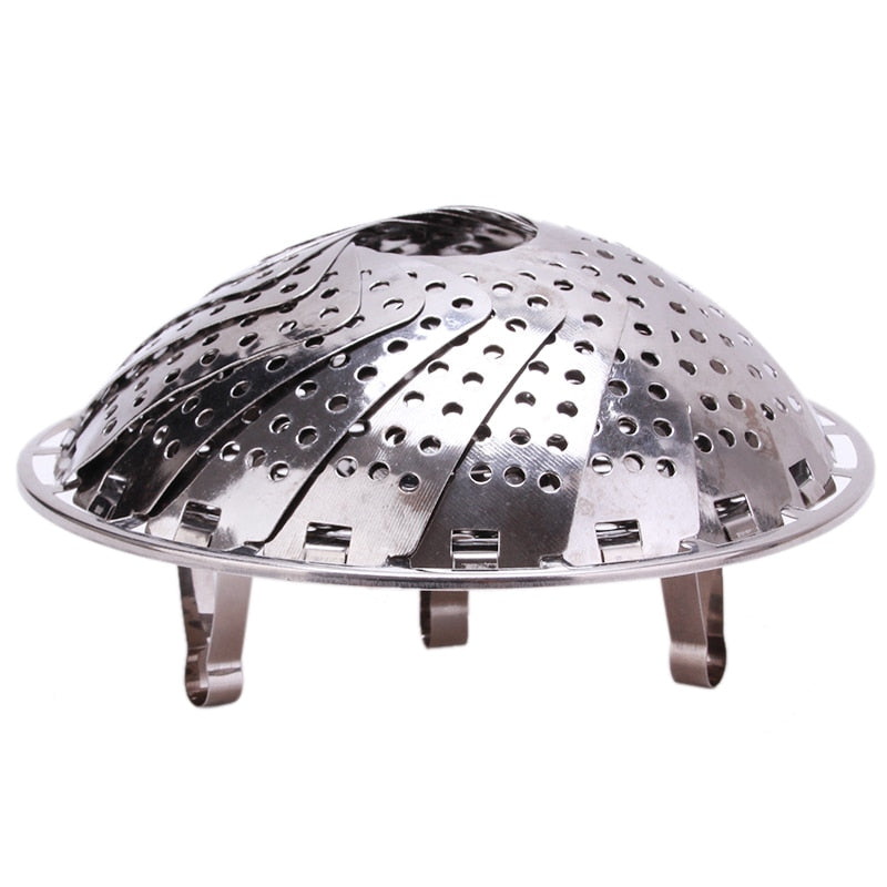 Stainless Steel Folding Steamer Basket 21cm by HitMyNeed