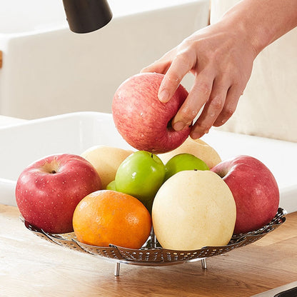 Stainless Steel Folding Steamer Basket by HitMyNeed