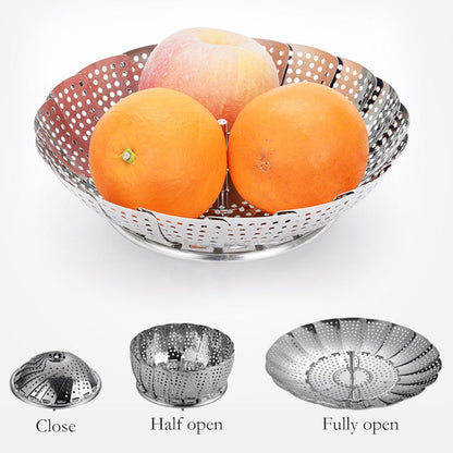 Stainless Steel Folding Steamer Basket by HitMyNeed
