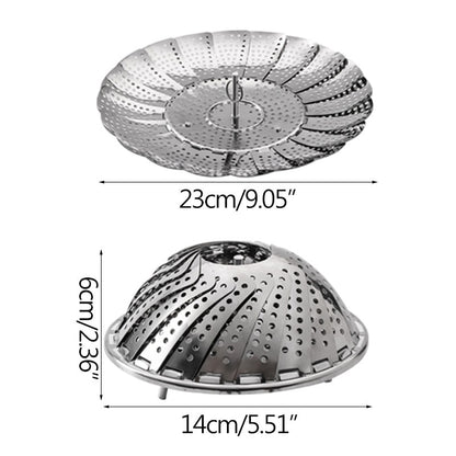 Stainless Steel Folding Steamer Basket by HitMyNeed