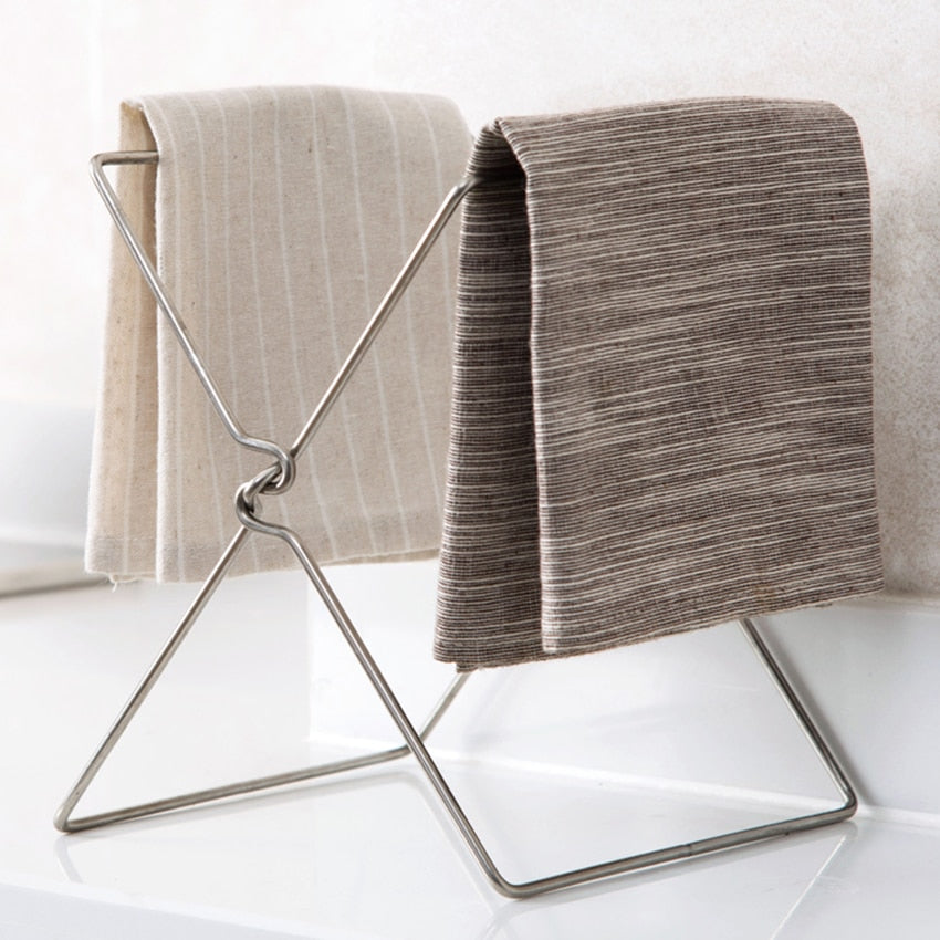 Stainless Steel Folding Trash Bag Stand Holder by HitMyNeed