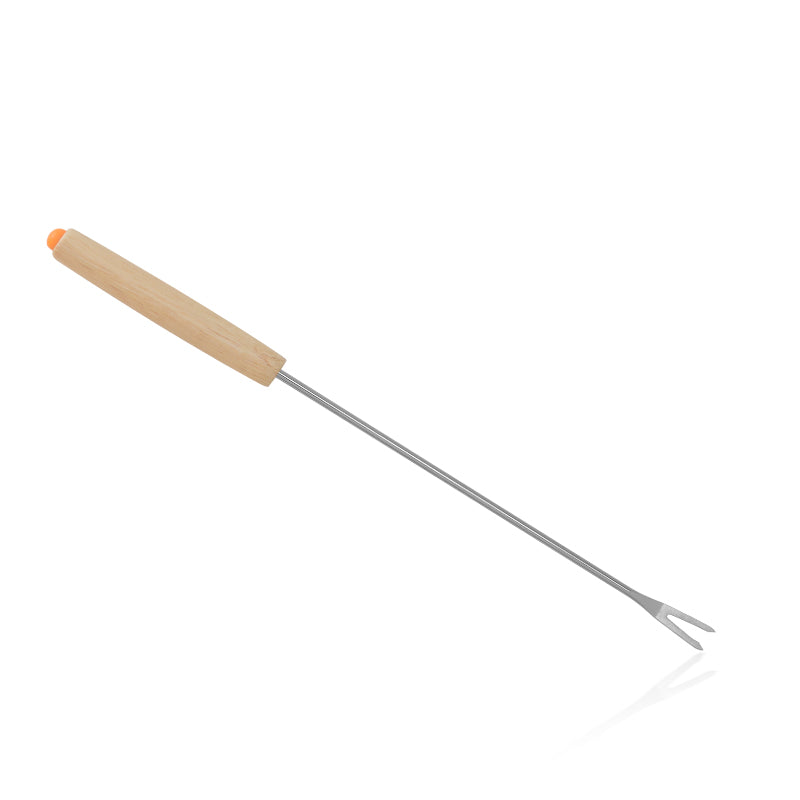 Stainless Steel Fondue Fork with Wooden Handle by HitMyNeed