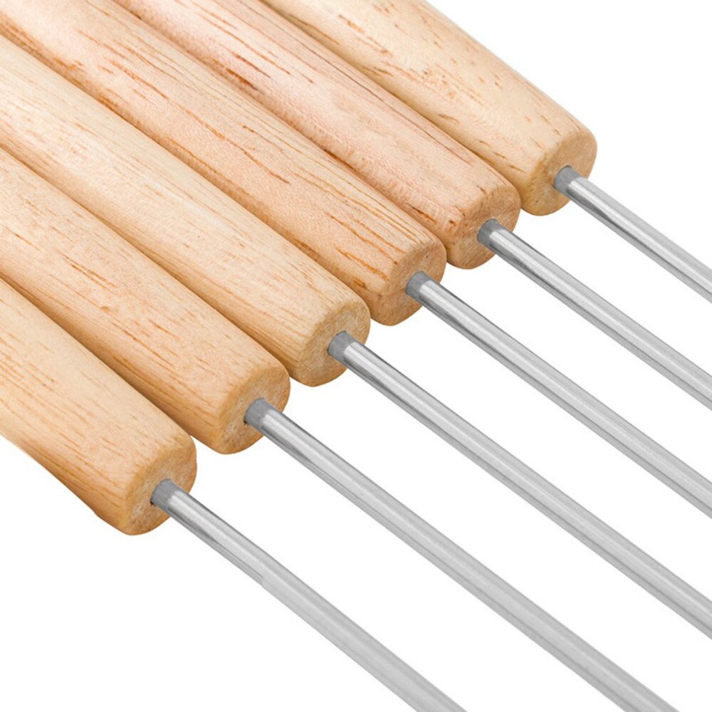 Stainless Steel Fondue Fork with Wooden Handle by HitMyNeed
