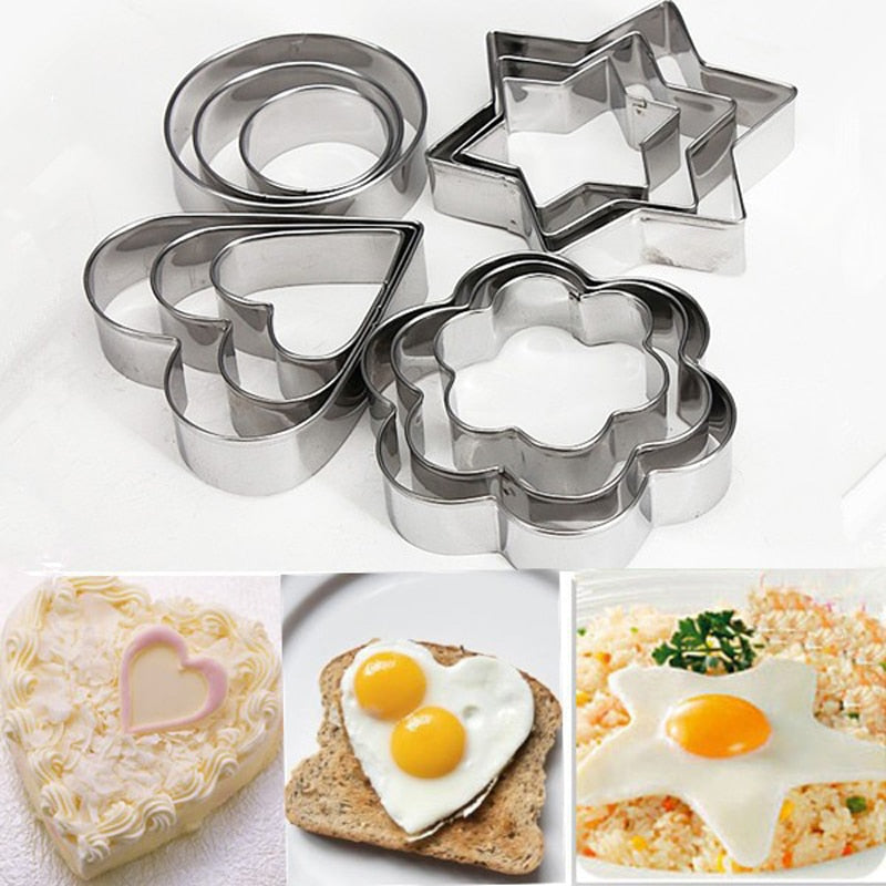 Stainless Steel Food Shape Cutters Set, 12 Pcs by HitMyNeed