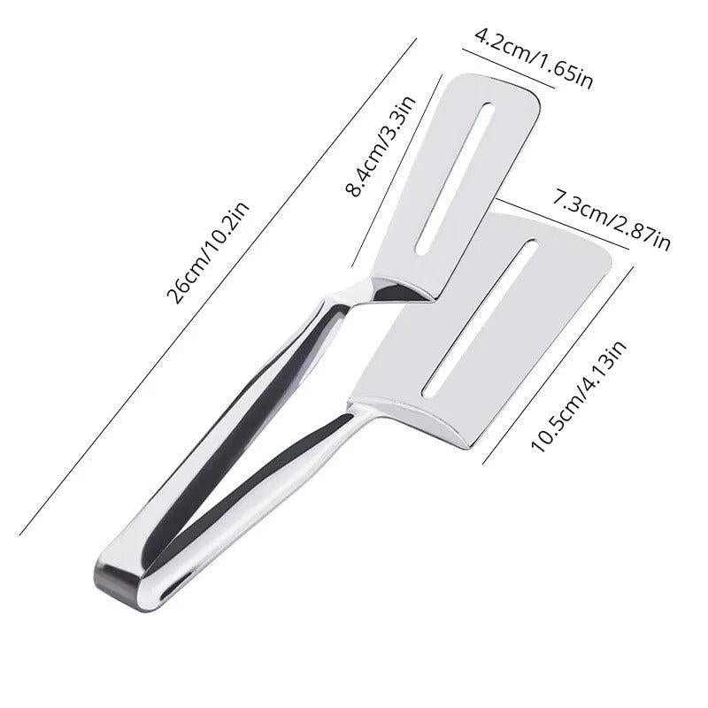 Stainless Steel Food Tongs for Grill, Frying & Baking by HitMyNeed