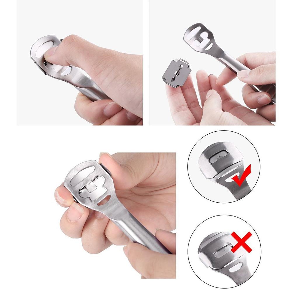 Stainless Steel Foot Callus Shaver with 10 Blades by HitMyNeed