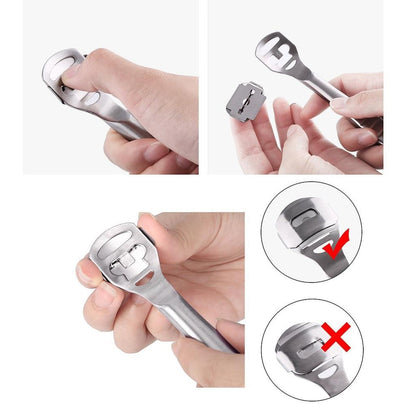 Stainless Steel Foot Callus Shaver with 10 Blades by HitMyNeed