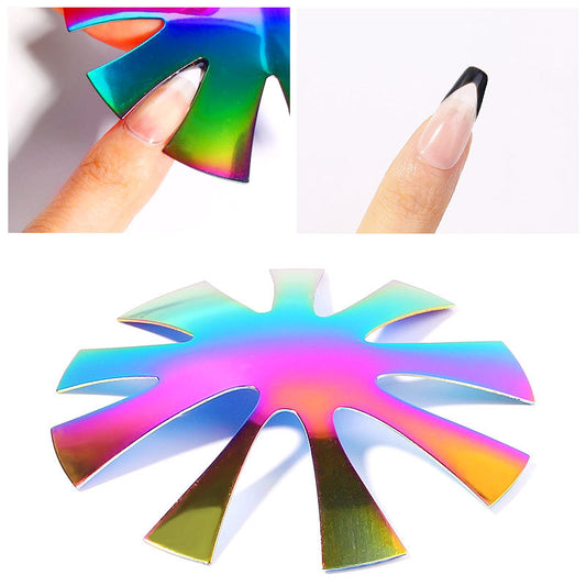 Stainless Steel French Manicure Nail Template colorful-a by HitMyNeed