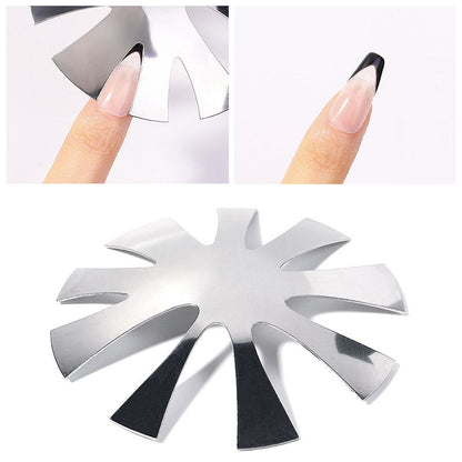Stainless Steel French Manicure Nail Template silver-a by HitMyNeed