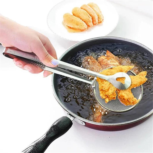 Stainless Steel Fried Food Oil Strainer Clip Spoon by HitMyNeed