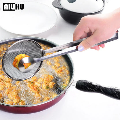 Stainless Steel Fried Food Oil Strainer Clip Spoon by HitMyNeed