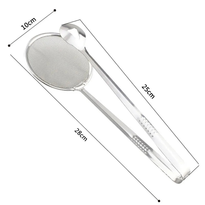 Stainless Steel Fried Food Oil Strainer Clip Spoon by HitMyNeed