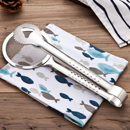 Stainless Steel Fried Food Oil Strainer Clip Spoon by HitMyNeed