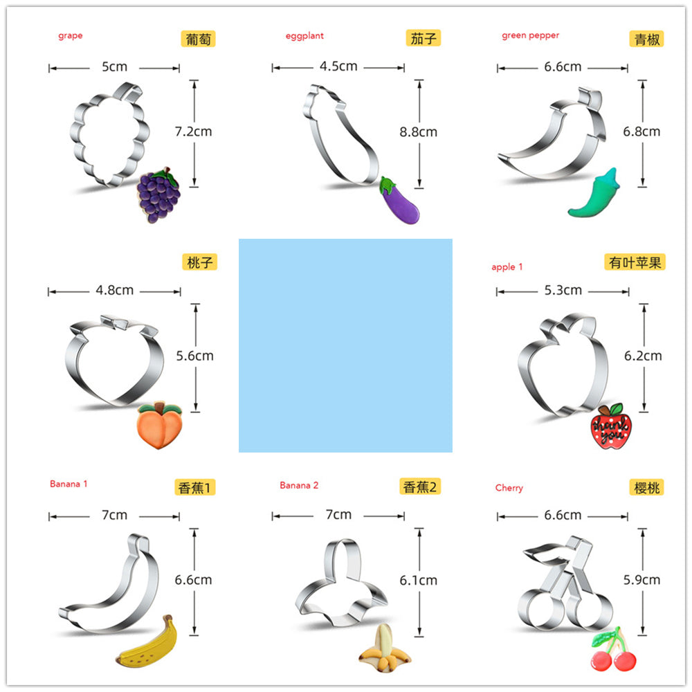 Stainless Steel Fruit Cookie Cutter by HitMyNeed