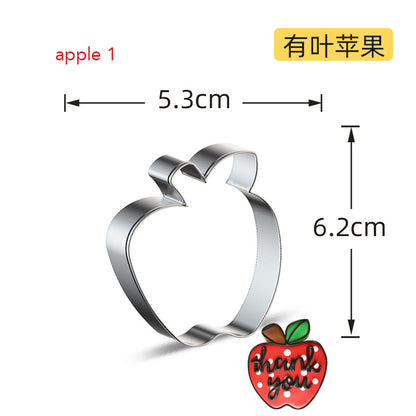 Stainless Steel Fruit Cookie Cutter apple-1 by HitMyNeed