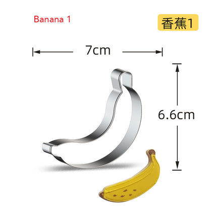 Stainless Steel Fruit Cookie Cutter banana-1 by HitMyNeed