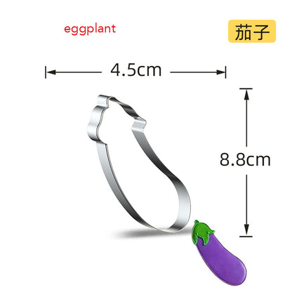 Stainless Steel Fruit Cookie Cutter eggplant by HitMyNeed