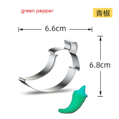 Stainless Steel Fruit Cookie Cutter green-pepper by HitMyNeed