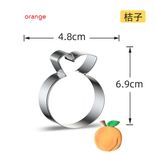 Stainless Steel Fruit Cookie Cutter orange by HitMyNeed