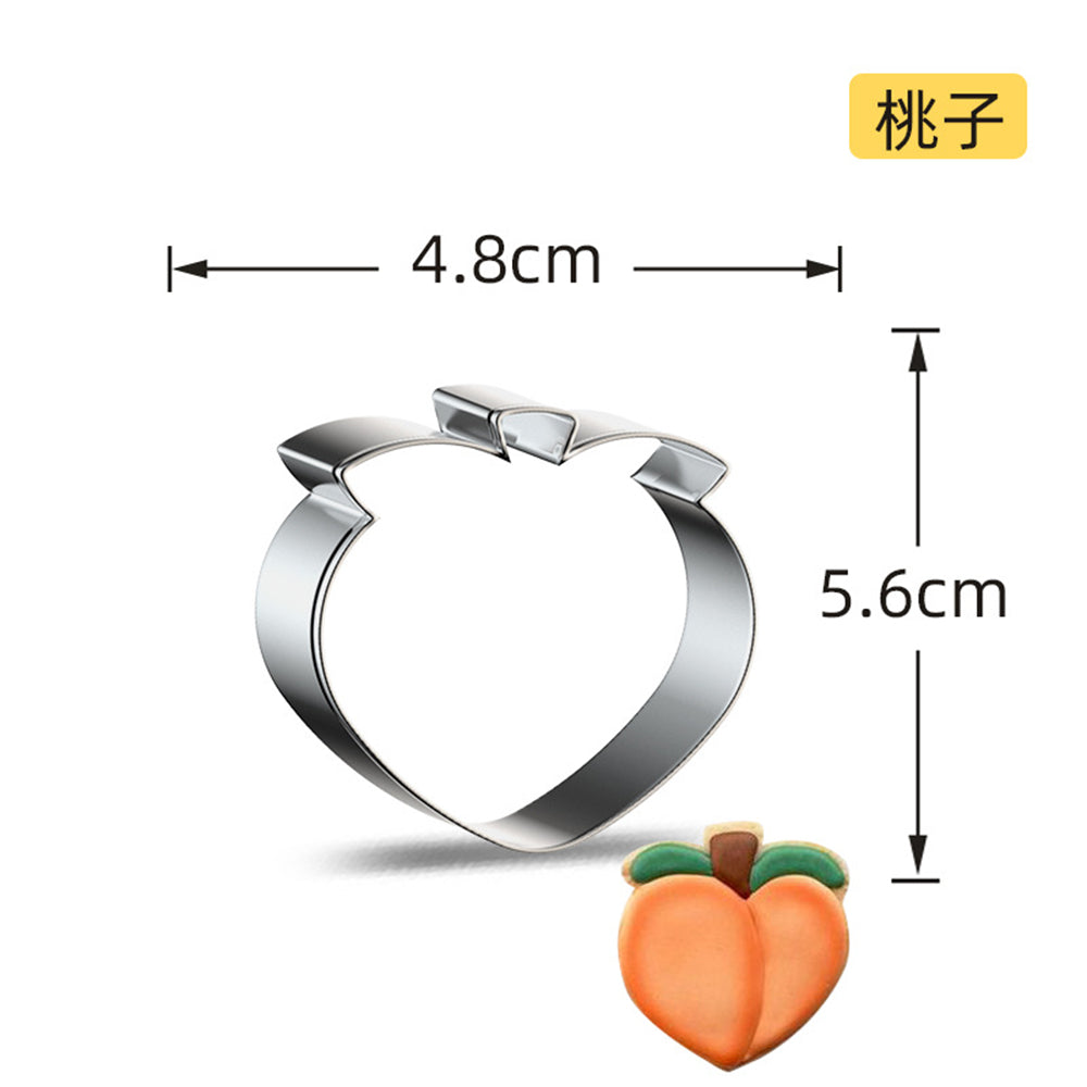 Stainless Steel Fruit Cookie Cutter peach by HitMyNeed