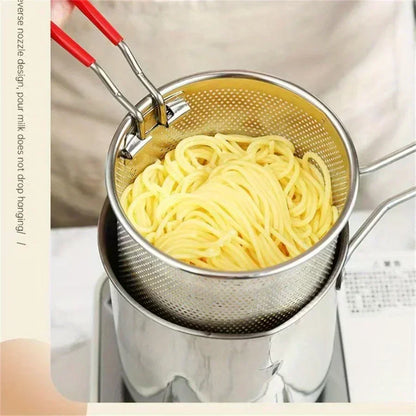 Stainless Steel Fryer with Filter Screen Oil Pot by HitMyNeed