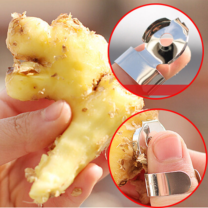 Stainless Steel Garlic & Ginger Peeler Rings (Set of 3) by HitMyNeed