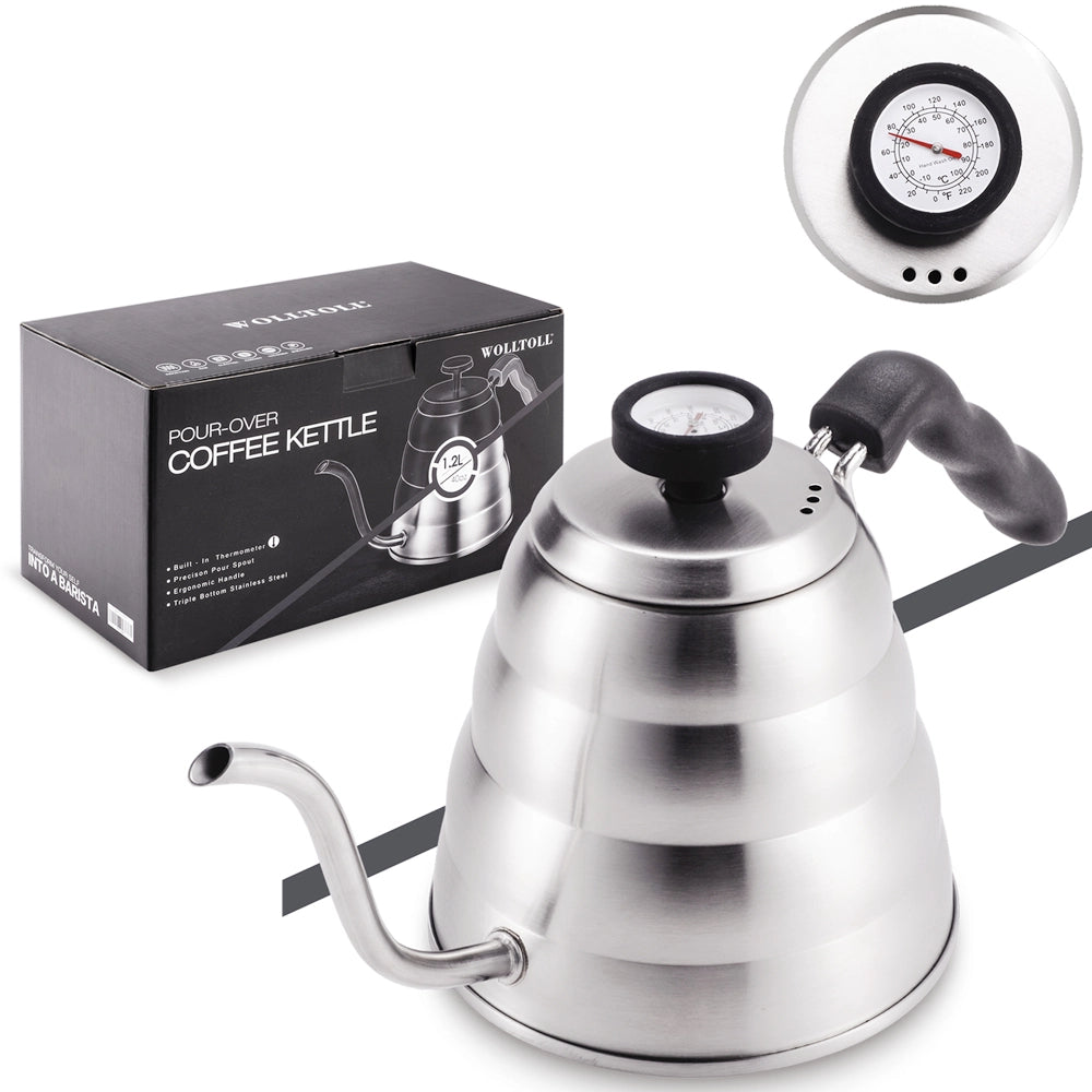 Stainless Steel Gooseneck Coffee Kettle 1.25L by HitMyNeed