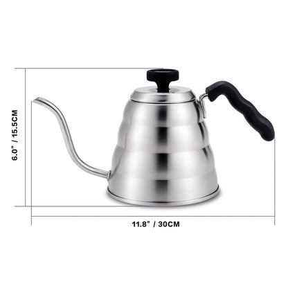 Stainless Steel Gooseneck Coffee Kettle 1.25L by HitMyNeed