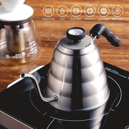 Stainless Steel Gooseneck Coffee Kettle 1.25L by HitMyNeed