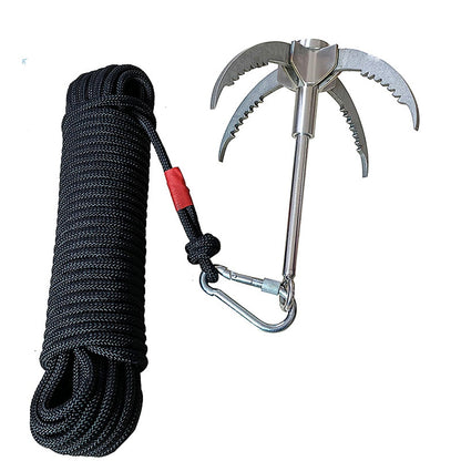 Stainless Steel Grapnel Hook with 20m Rope by HitMyNeed