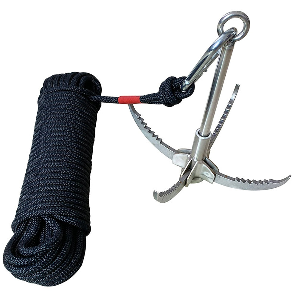 Stainless Steel Grapnel Hook with 20m Rope by HitMyNeed