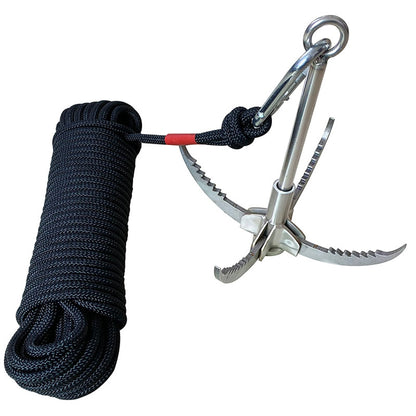 Stainless Steel Grapnel Hook with 20m Rope by HitMyNeed