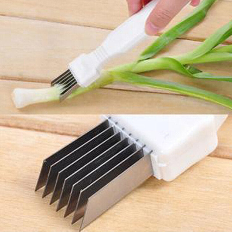 Stainless Steel Green Onion Cutter with 7 Blades by HitMyNeed
