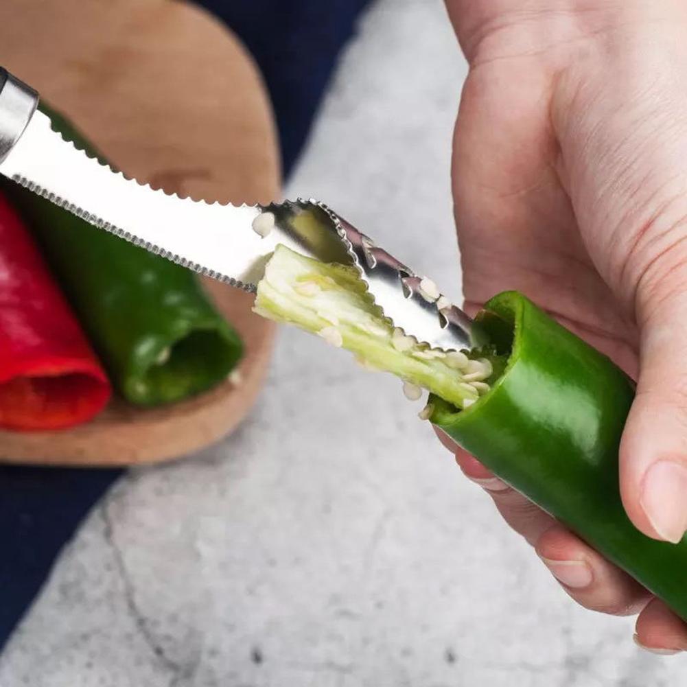 Stainless Steel Green Pepper Corer and Cutter by HitMyNeed