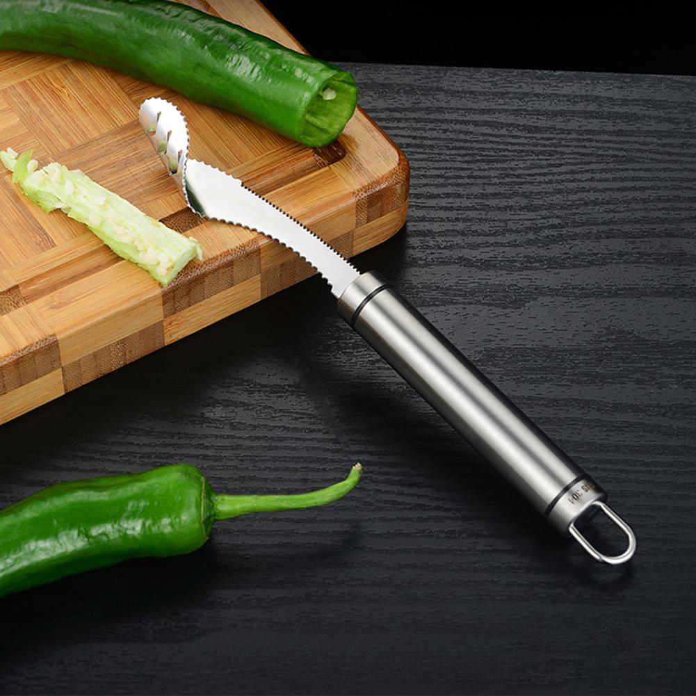 Stainless Steel Green Pepper Corer and Cutter by HitMyNeed