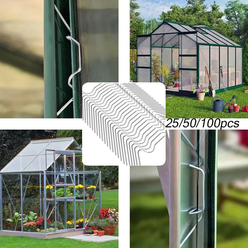 Stainless Steel Greenhouse Clips for Film & Netting by HitMyNeed
