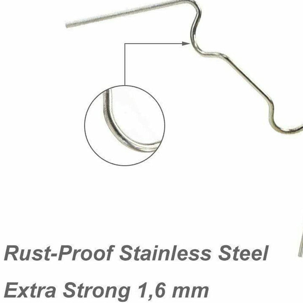 Stainless Steel Greenhouse Clips for Film & Netting by HitMyNeed