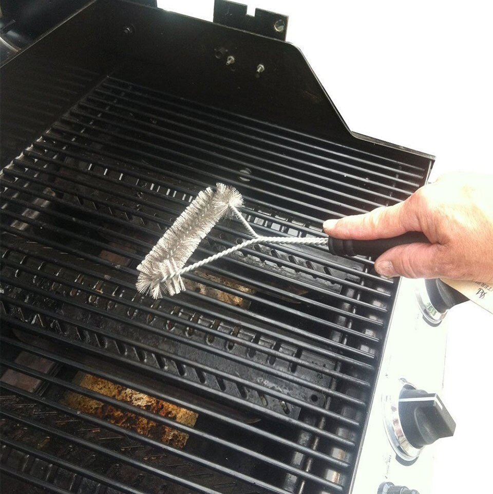 Stainless Steel Grill Cleaning Brush with Long Handle by HitMyNeed