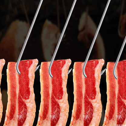 Stainless Steel Grilling Meat Hook with Handle by HitMyNeed